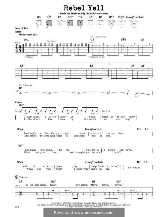 Rebel Yell by S. Stevens - sheet music on MusicaNeo