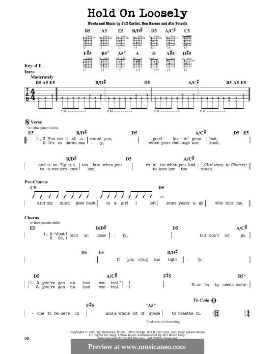 Hold on Loosely (38 Special) by D. Barnes, J.M. Peterik, J. Carlisi on ...