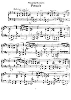 Fantasia In B Minor, Op.28 By A. Scriabin - Sheet Music On MusicaNeo