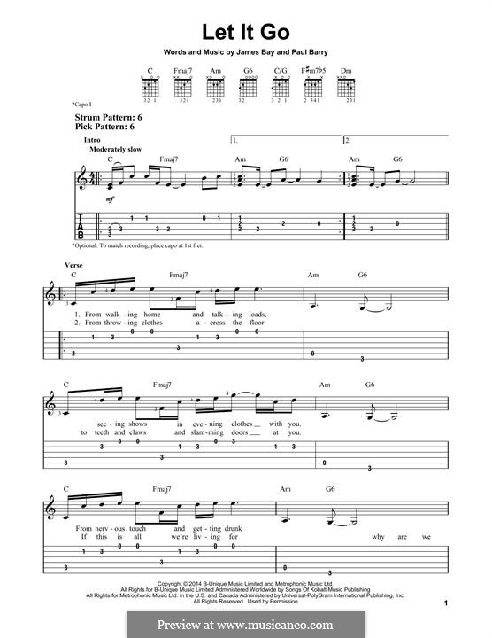 Let It Go By P. Barry, J. Bay - Sheet Music On Musicaneo