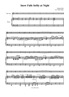 Snow Falls Softly at Night by E. Ebel - sheet music on MusicaNeo