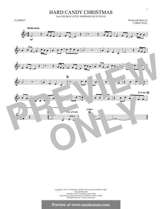 Hard Candy Christmas (Dolly Parton) by C. Hall - sheet music on MusicaNeo