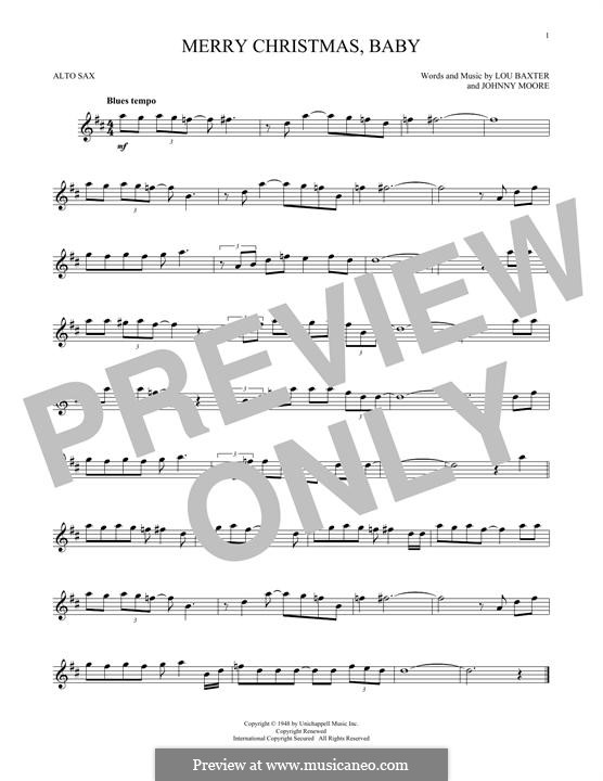 Merry Christmas, Baby by J. Moore, L. Baxter - sheet music on MusicaNeo