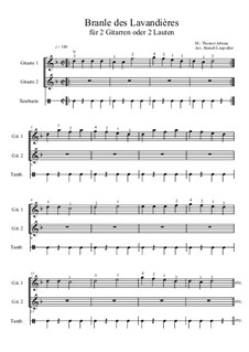 Branle des lanvandieres by T. Arbeau - sheet music on MusicaNeo