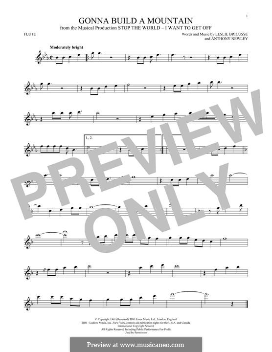 Gonna Build a Mountain by A. Newley - sheet music on MusicaNeo