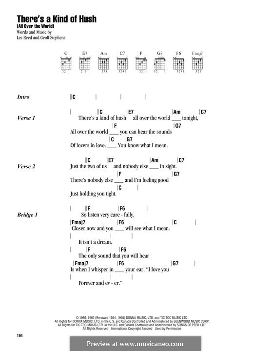There's a Kind of Hush (All Over the World) by G. Stephens, L. Reed on ...