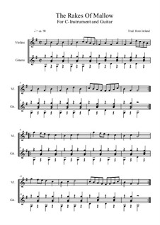 The Rakes of Mallow by folklore - sheet music on MusicaNeo