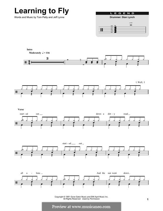 Learning To Fly Sheet Music  Tom Petty And The Heartbreakers