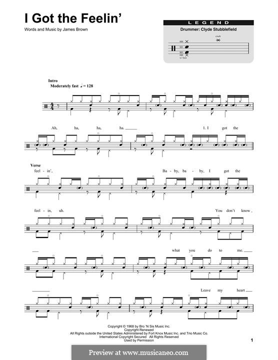 I Got the Feelin' by J. Brown - sheet music on MusicaNeo