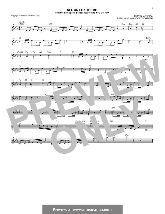 NFL On Fox Theme" Sheet Music by Phil Garrod for Easy Piano - Sheet  Music Now