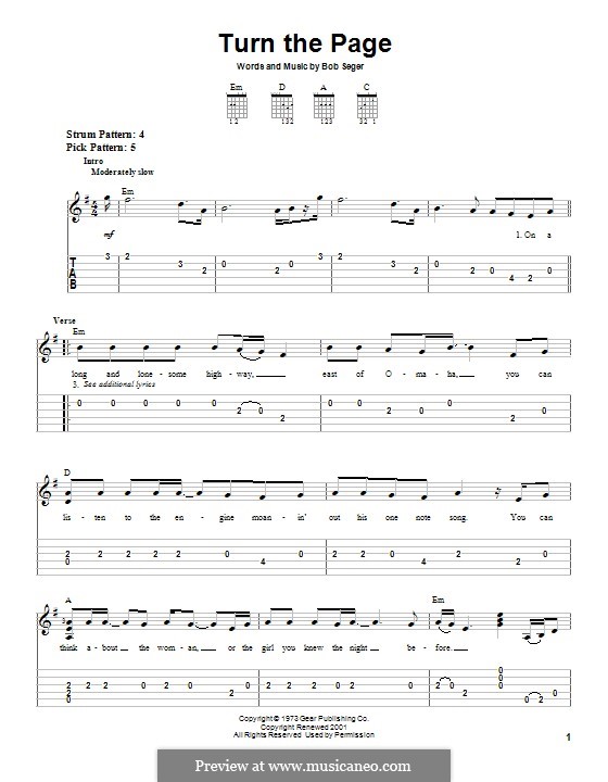 Husmanss Turn The Page Chords Metallica