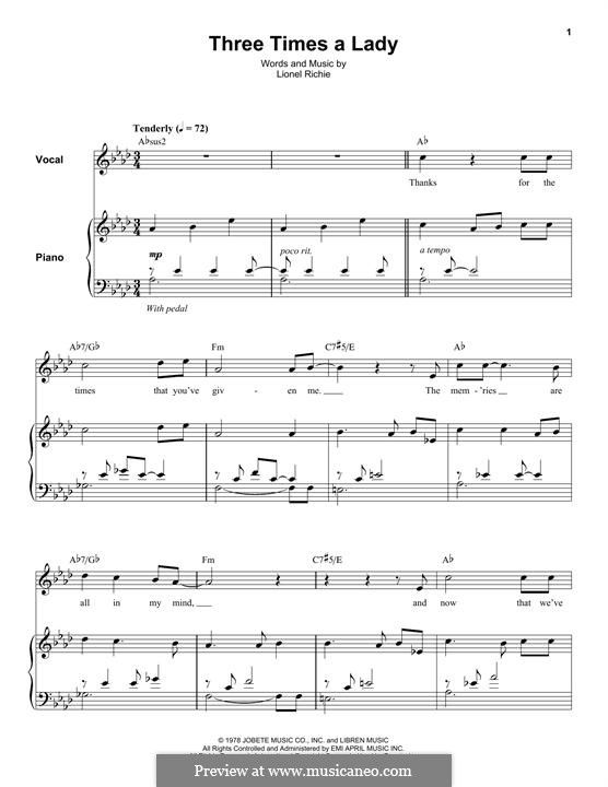 Letras - Lionel Richie - Three Times a Lady (TRADUÇÃO), PDF, Música pop