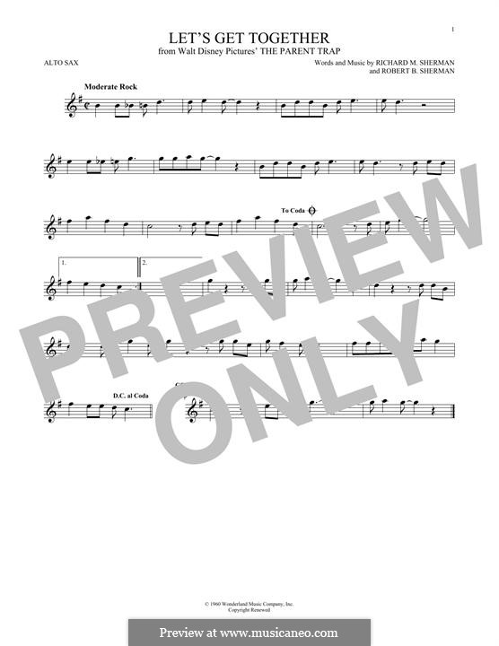 Let's Get Together by R.M. Sherman, R.B. Sherman - sheet music on MusicaNeo