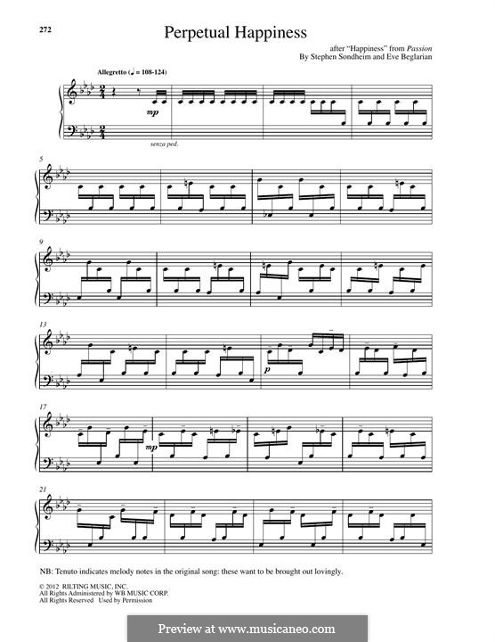 Perpetual Happiness By S. Sondheim - Sheet Music On Musicaneo