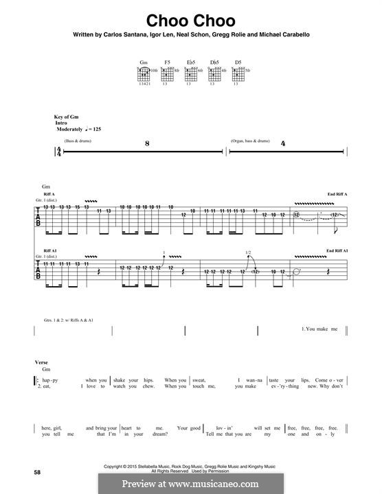 Choo Choo (Santana) by C. Santana, G. Rolie, M. Carabello, N. Schon on ...