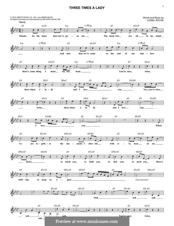 Letras - Lionel Richie - Three Times a Lady (TRADUÇÃO), PDF, Música pop