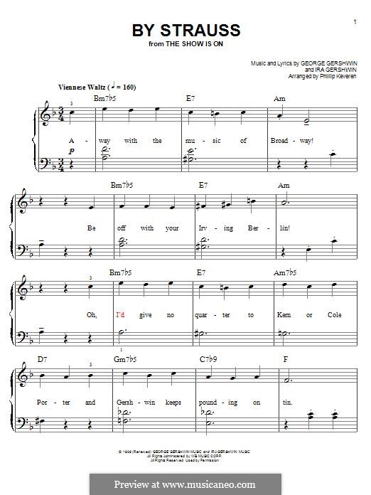 By Strauss By G Gershwin Sheet Music On Musicaneo