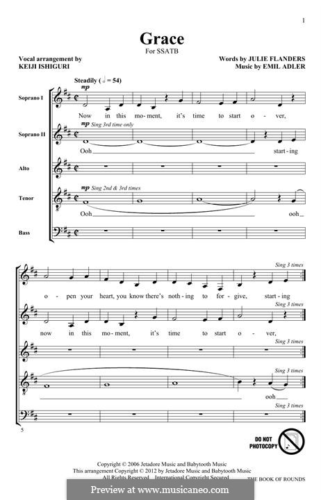 Grace By E. Adler - Sheet Music On Musicaneo