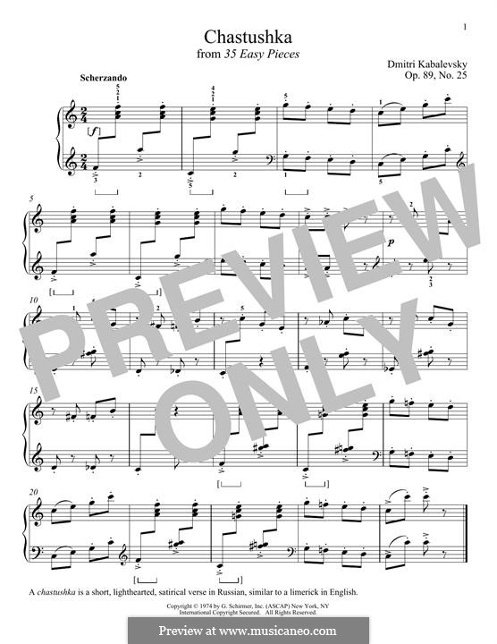 Thirty-Five Easy Pieces, Op.89 by D. Kabalevsky - sheet music on MusicaNeo