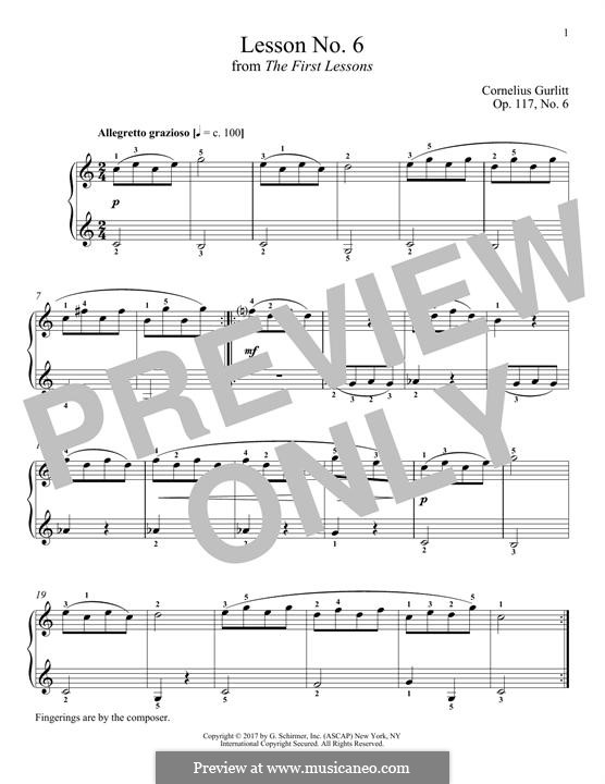 Angfangs-Stunden, Op.117 by C. Gurlitt - sheet music on MusicaNeo