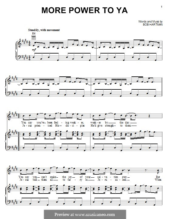 More Power To Ya (Petra) by B. Hartman - sheet music on MusicaNeo