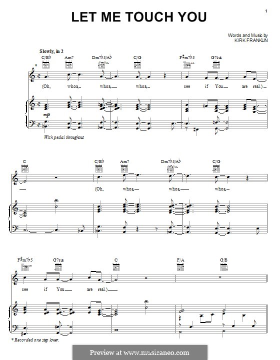 Let Me Touch You by K. Franklin - sheet music on MusicaNeo