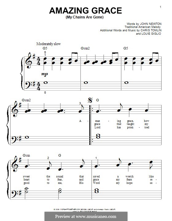 Amazing Grace (my Chains Are Gone) By C. Tomlin, L. Giglio On Musicaneo