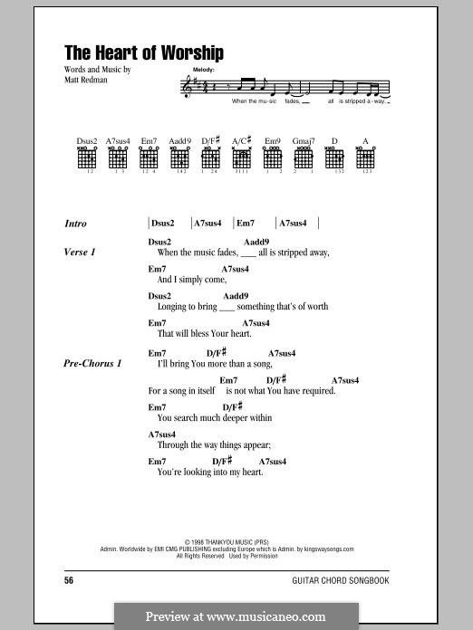 The Heart of Worship by M. Redman - sheet music on MusicaNeo