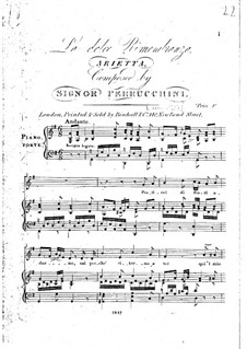 La dolce Rimembranza. Arietta No.1 by G.B. Perucchini on MusicaNeo