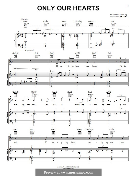 Only Our Hearts by P. McCartney - sheet music on MusicaNeo