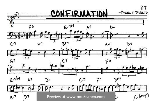 Confirmation By C Parker Sheet Music On Musicaneo 7168