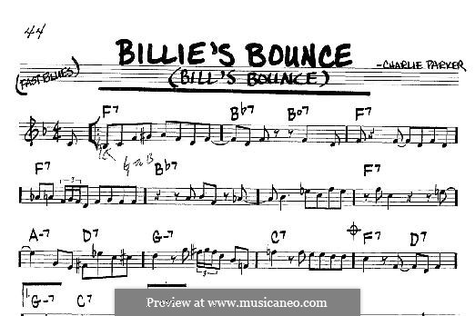 Billie's Bounce Sheet music for Trumpet in b-flat (Solo)