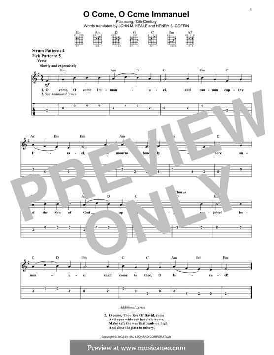 O Come, O Come, Emmanuel by folklore - sheet music on MusicaNeo