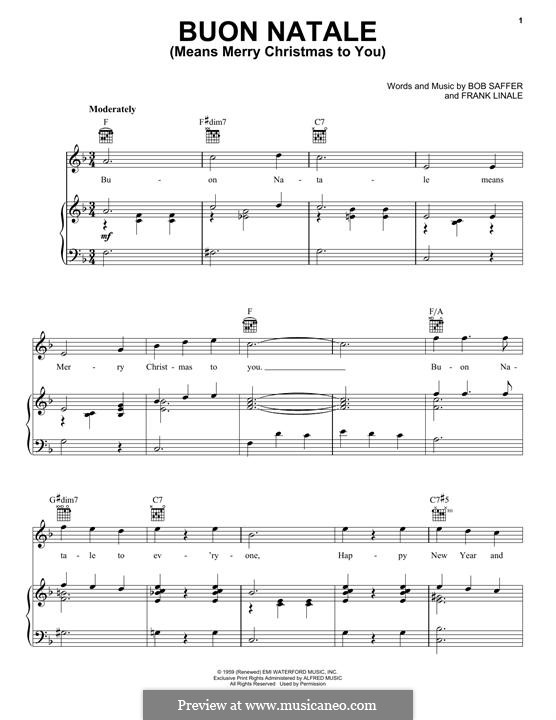 Buon Natale (Means Merry Christmas To You) by B. Saffer, F. Linale on ...