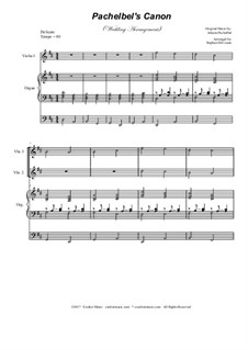 Canon in D Major by J. Pachelbel - sheet music on MusicaNeo