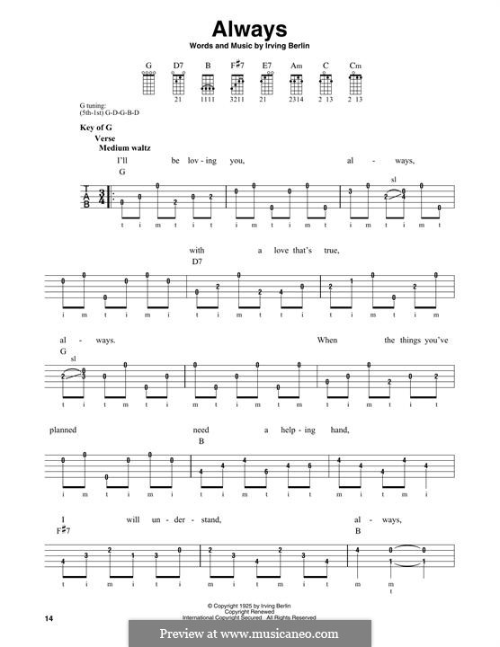 Always by I. Berlin - sheet music on MusicaNeo