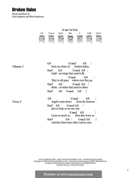 Broken Halos by C. Stapleton, M.J. Henderson - sheet music on MusicaNeo