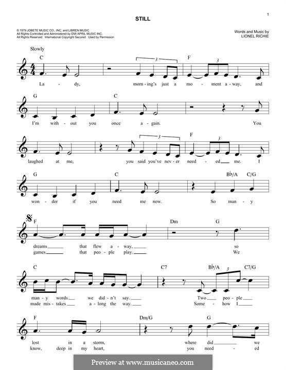 still-the-commodores-by-l-richie-sheet-music-on-musicaneo