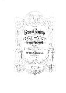 Three Sonatas For Cello And Basso Continuo, Op.43 By B. Romberg On ...