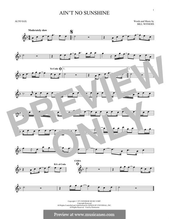 Just The Two Of Us by Bill Withers - Tenor Saxophone - Digital Sheet Music