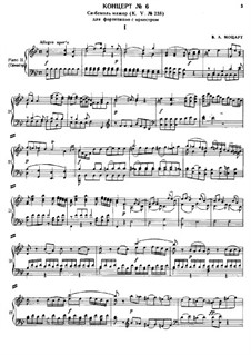 Concerto For Piano And Orchestra No.6 In B Flat Major, K.238 By W.A ...