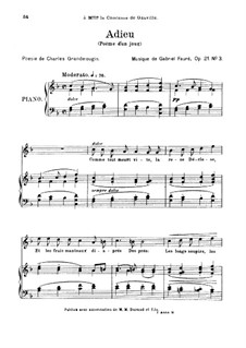 faure rencontre sheet music