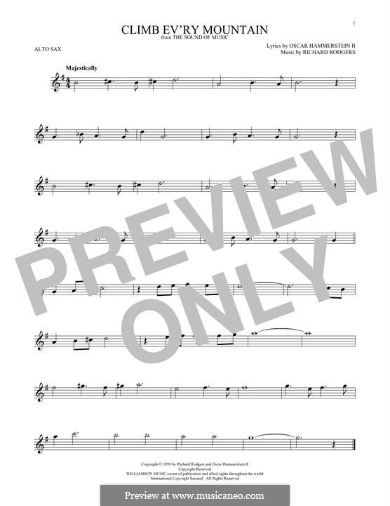 Climb Ev Ry Mountain By R Rodgers Sheet Music On Musicaneo