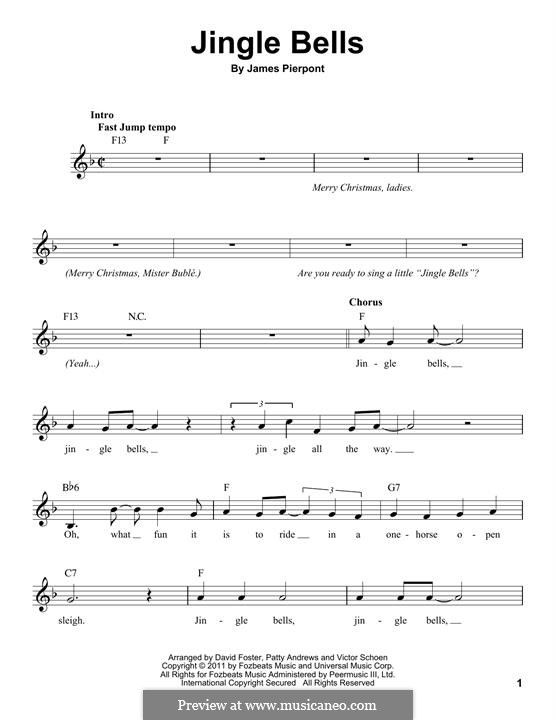 Jingle Bells by James Pierpont » Mixed Choir Sheet Music