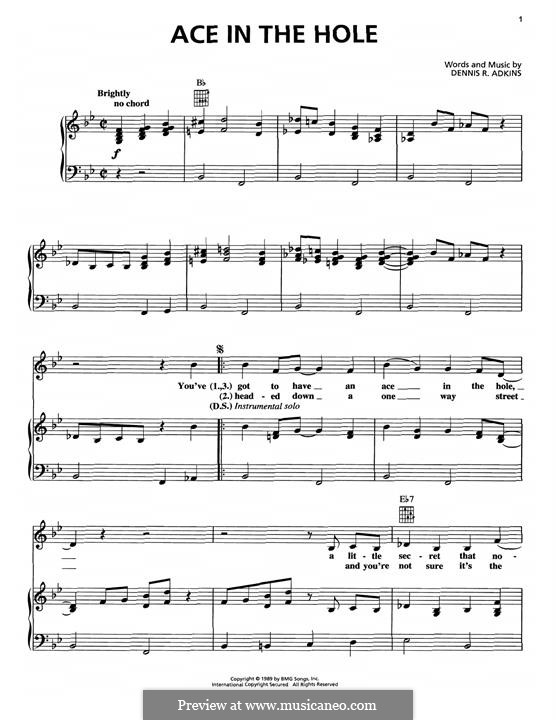 Ace in the Hole (George Strait) by D.R. Adkins - sheet music on MusicaNeo