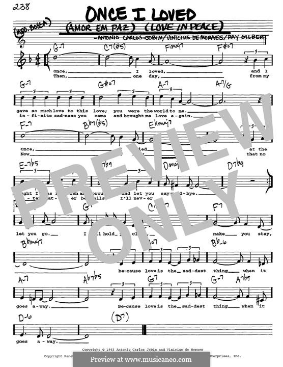 Once I Loved (amor Em Paz) By A.c. Jobim - Sheet Music On Musicaneo