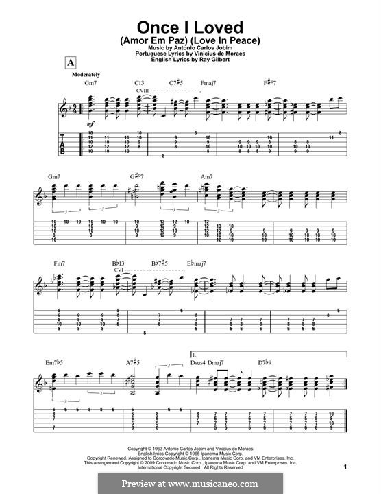 Once I Loved (Amor em Paz) by A.C. Jobim - sheet music on MusicaNeo