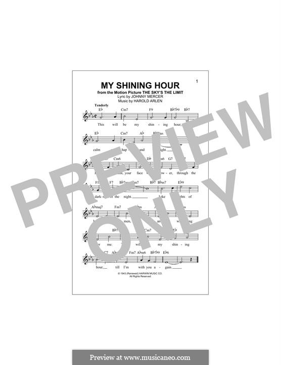 My Shining Hour (Ella Fitzgerald) by H. Arlen - sheet music on