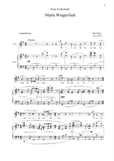 Simple Songs, Op.76 By M. Reger - Sheet Music On MusicaNeo