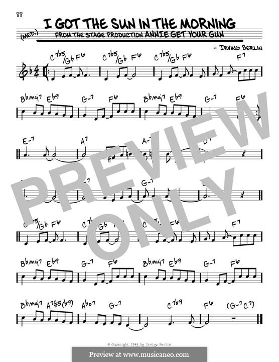 I Got the Sun in the Morning by I. Berlin - sheet music on MusicaNeo